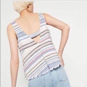 Zara Basic Denim Couture Striped Tank Top
Size‎ XS